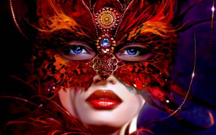 Amazing Beautiful Mask Women HD Wallpaper Desktop Background