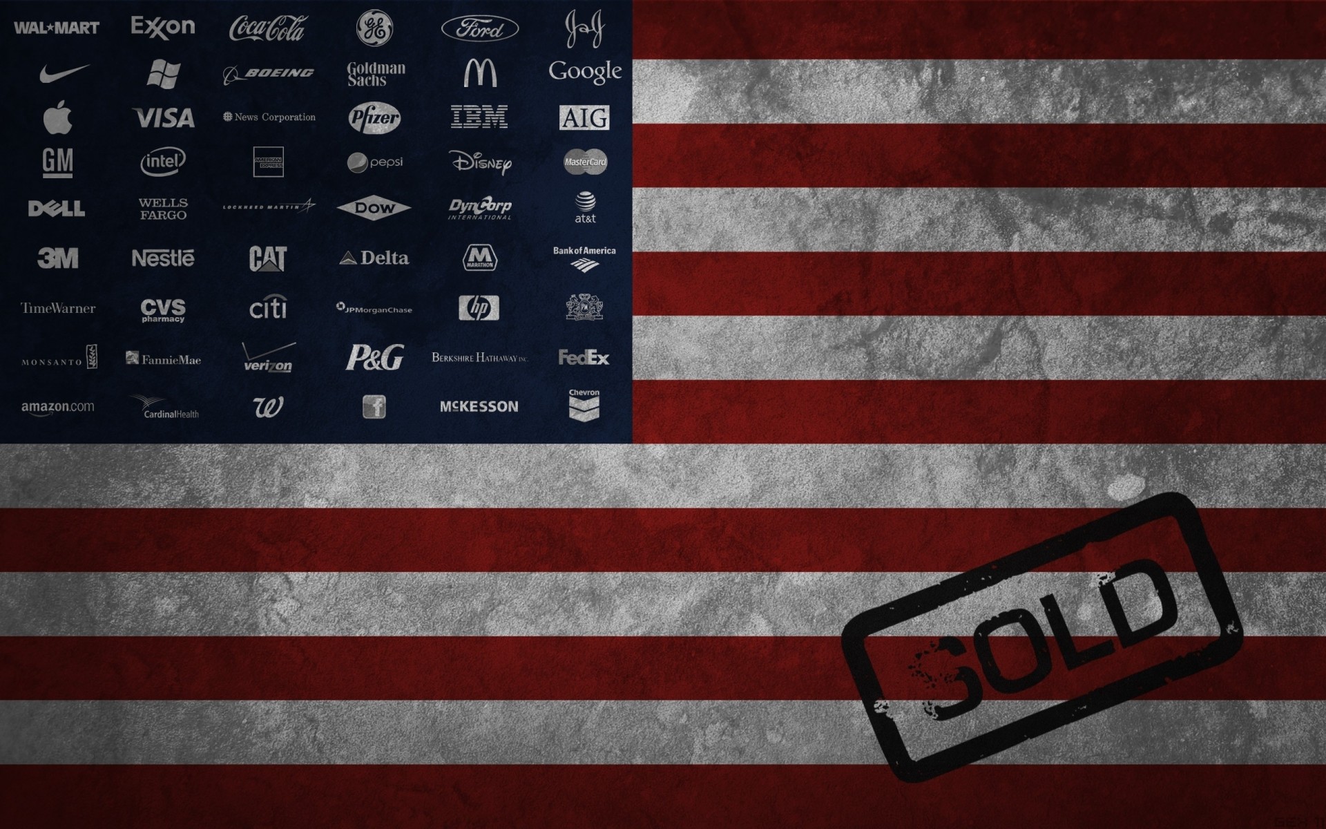 America Flag Funny Brands Wallpaper