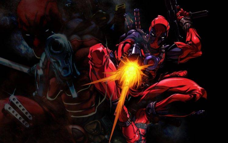 Anti-hero Deadpool Shooting With Gun HD Wallpaper Desktop Background
