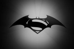 Batman and Superman Gray Logo