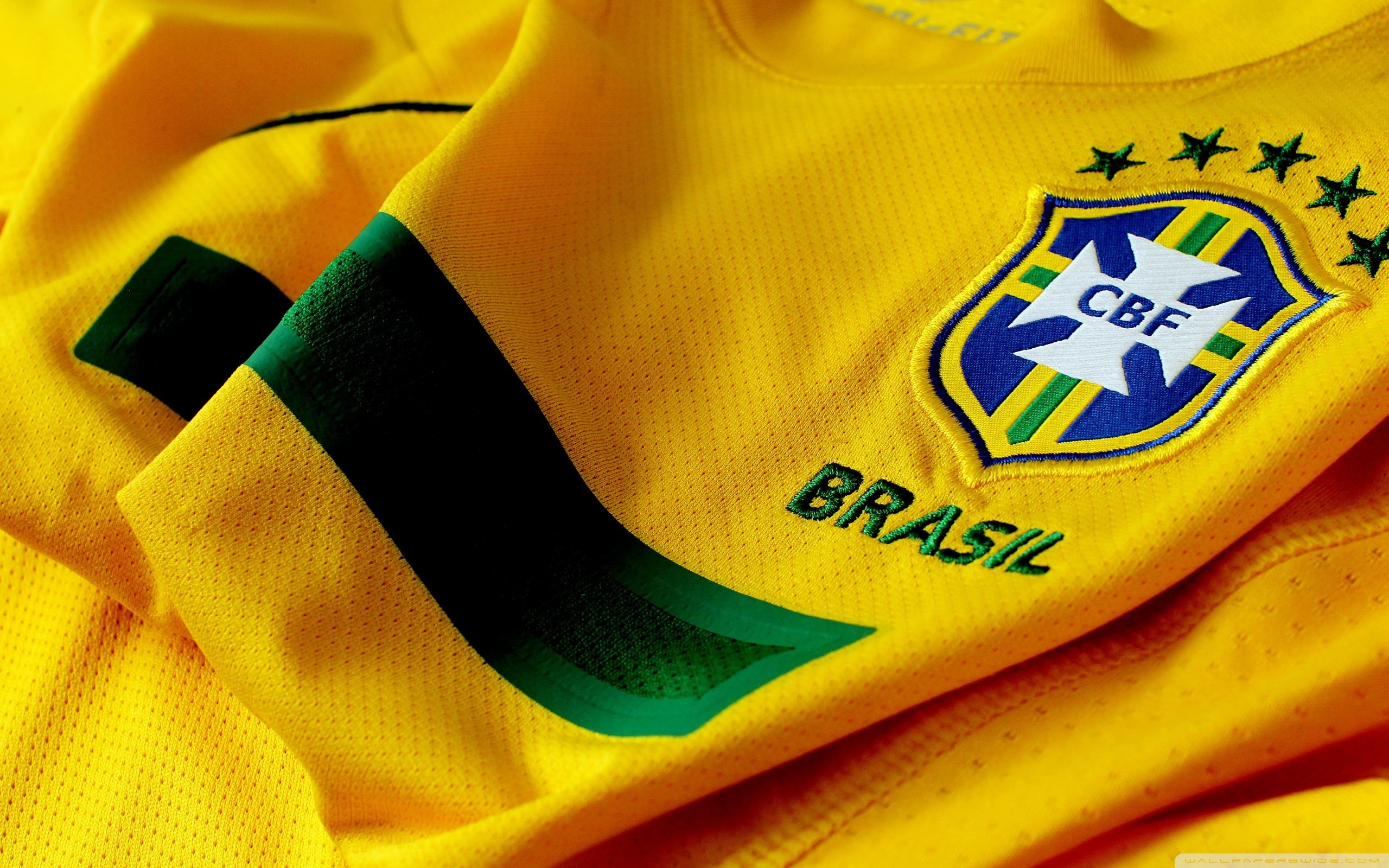 Brazil Soccer Shirt And Logo Wallpaper