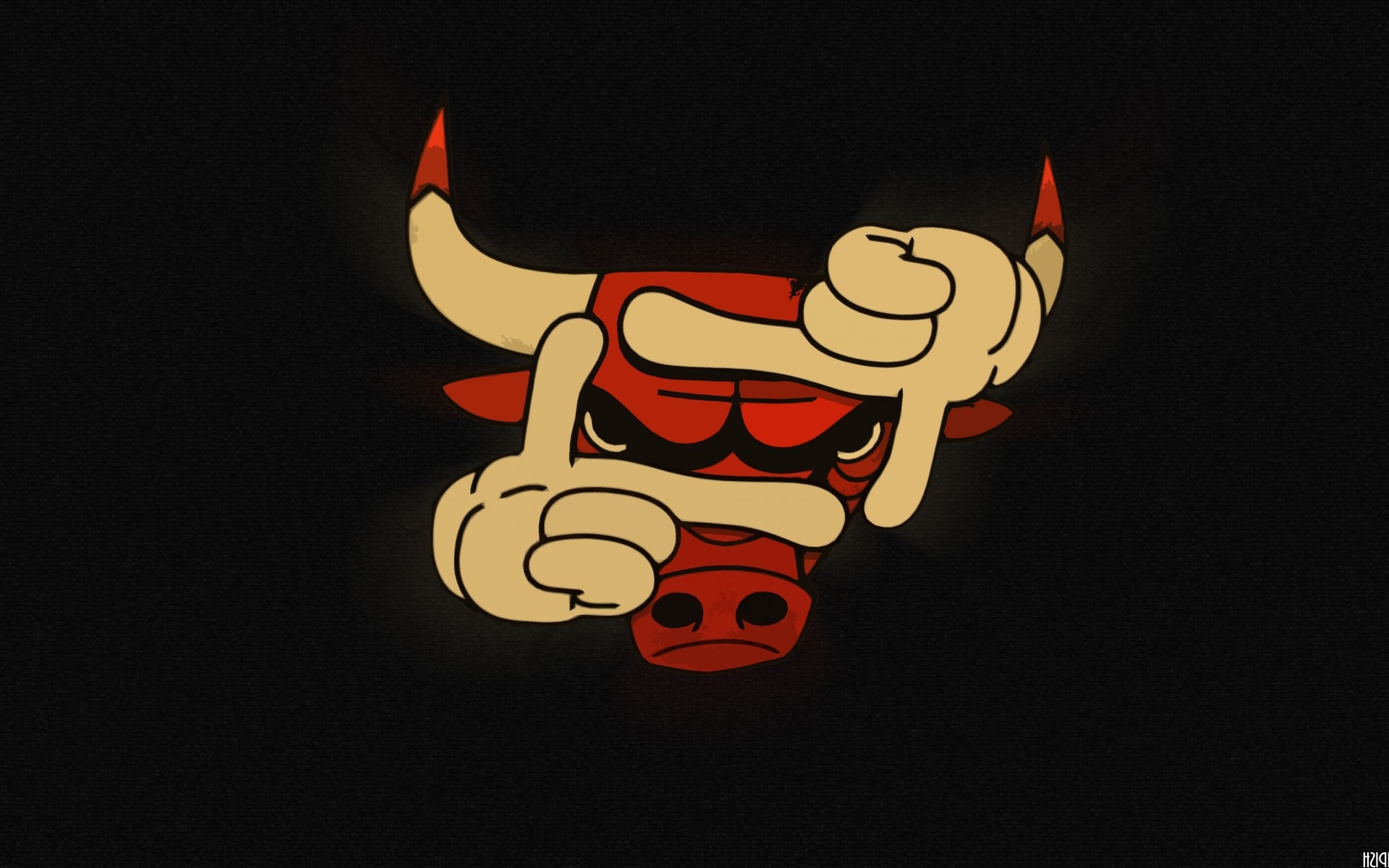 Chicago Bulls Funny Logo  Wallpaper