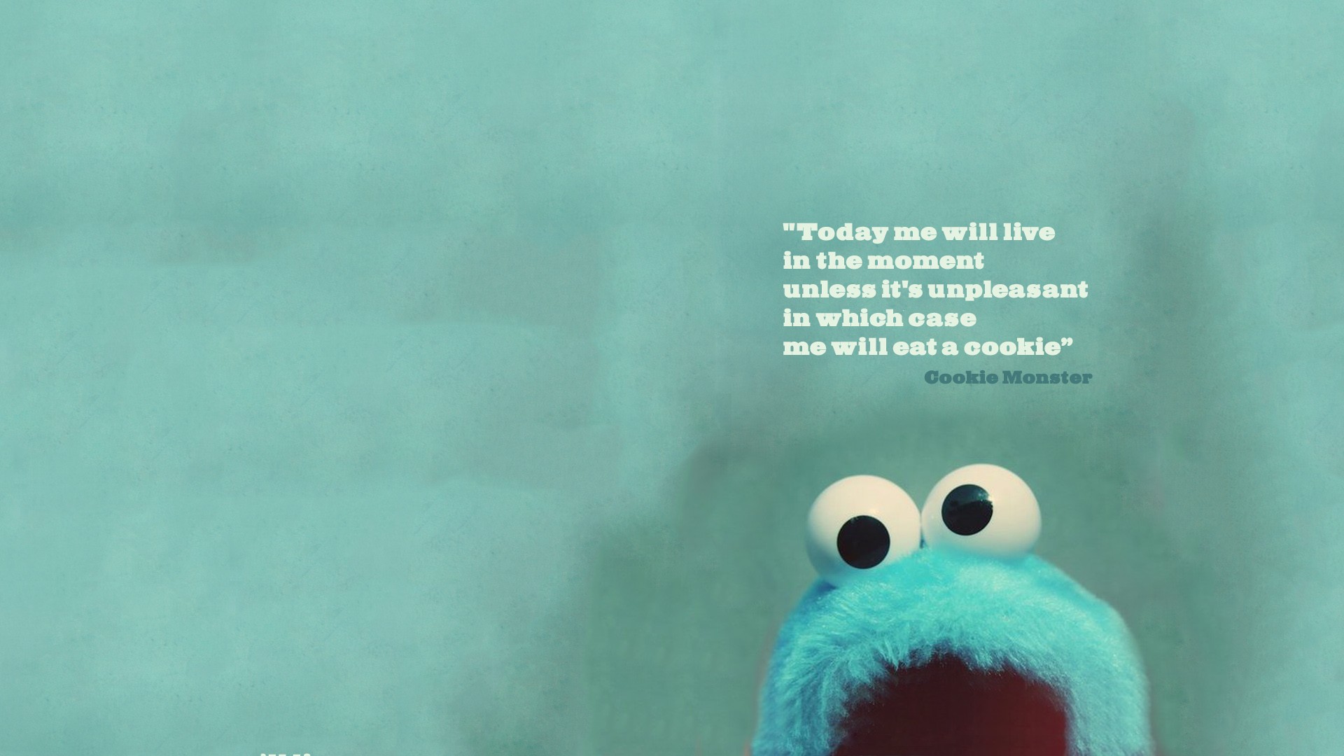 Cookie Monster Quote Wallpaper