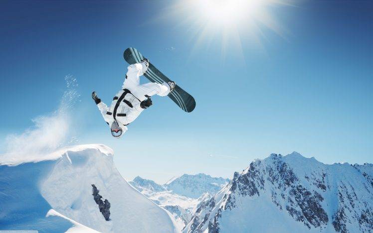 Extreme Snowboarding White Suite HD Wallpaper Desktop Background