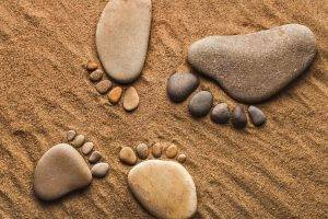 Feet Shape Stones
