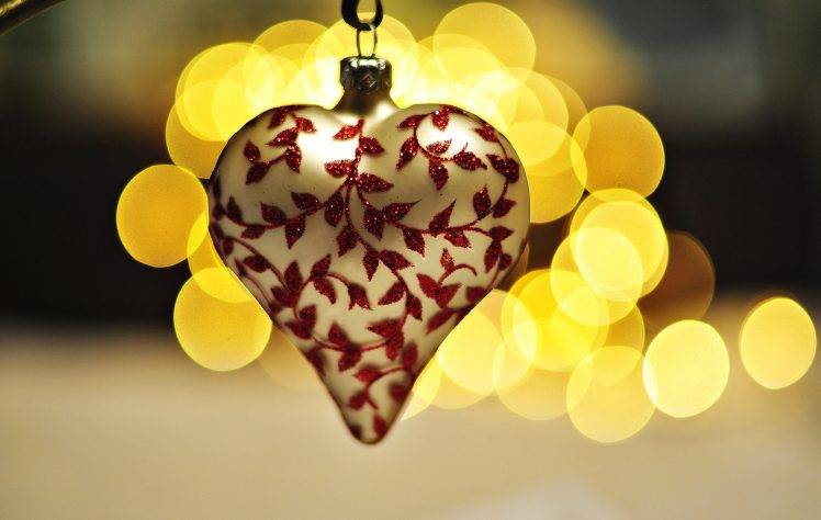 Heart Ornamental Bokeh Photography HD Wallpaper Desktop Background