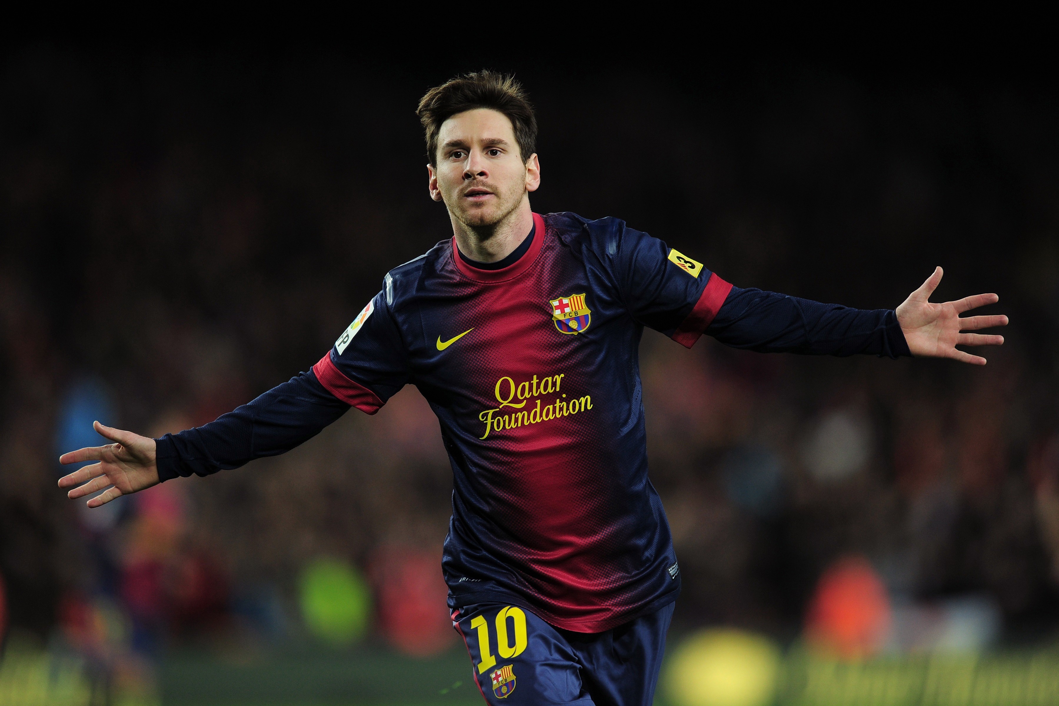 Lionel Messi Happy For Goal Wallpaper