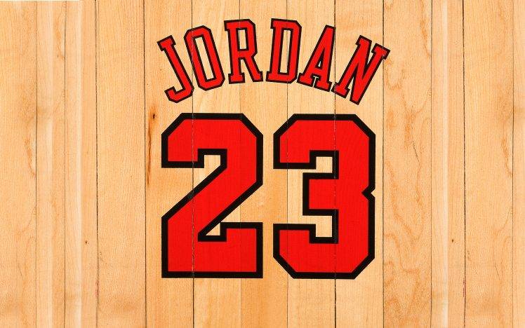 Michael Jordan Number On Wood HD Wallpaper Desktop Background