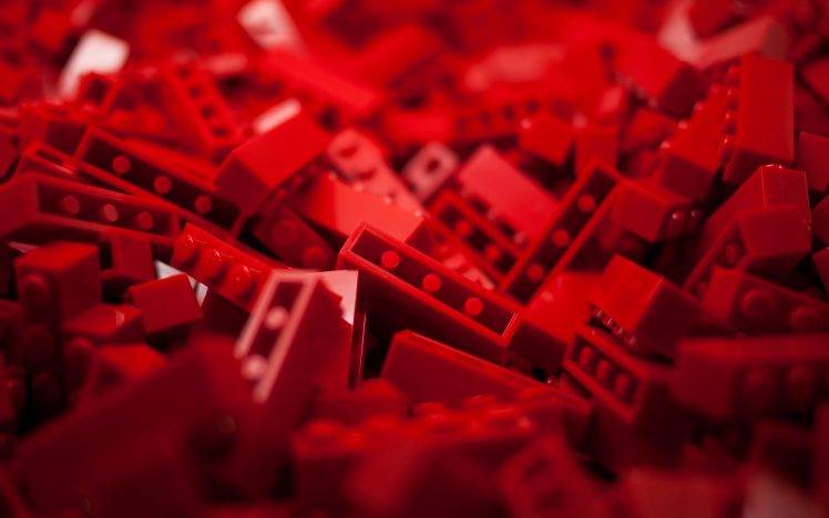 Red Legos Toys Macro HD Wallpaper Desktop Background