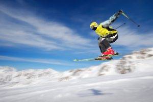 Ski Sports with Yellow Suite