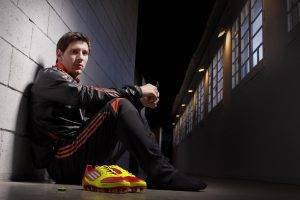 Soccer Lionel Messi and Yellow Spikes