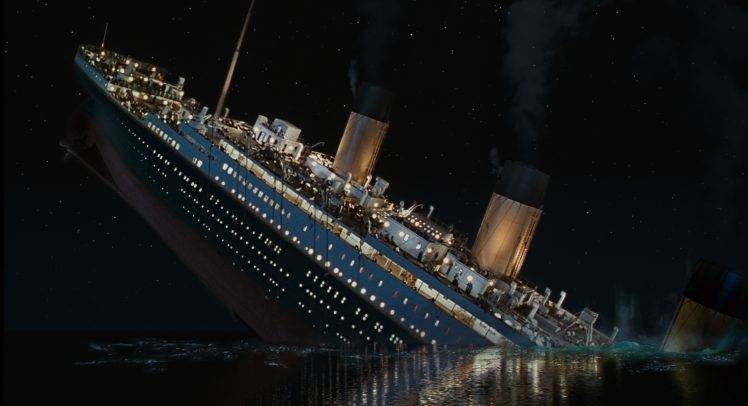Titanic Sinking Ship Scene HD Wallpaper Desktop Background