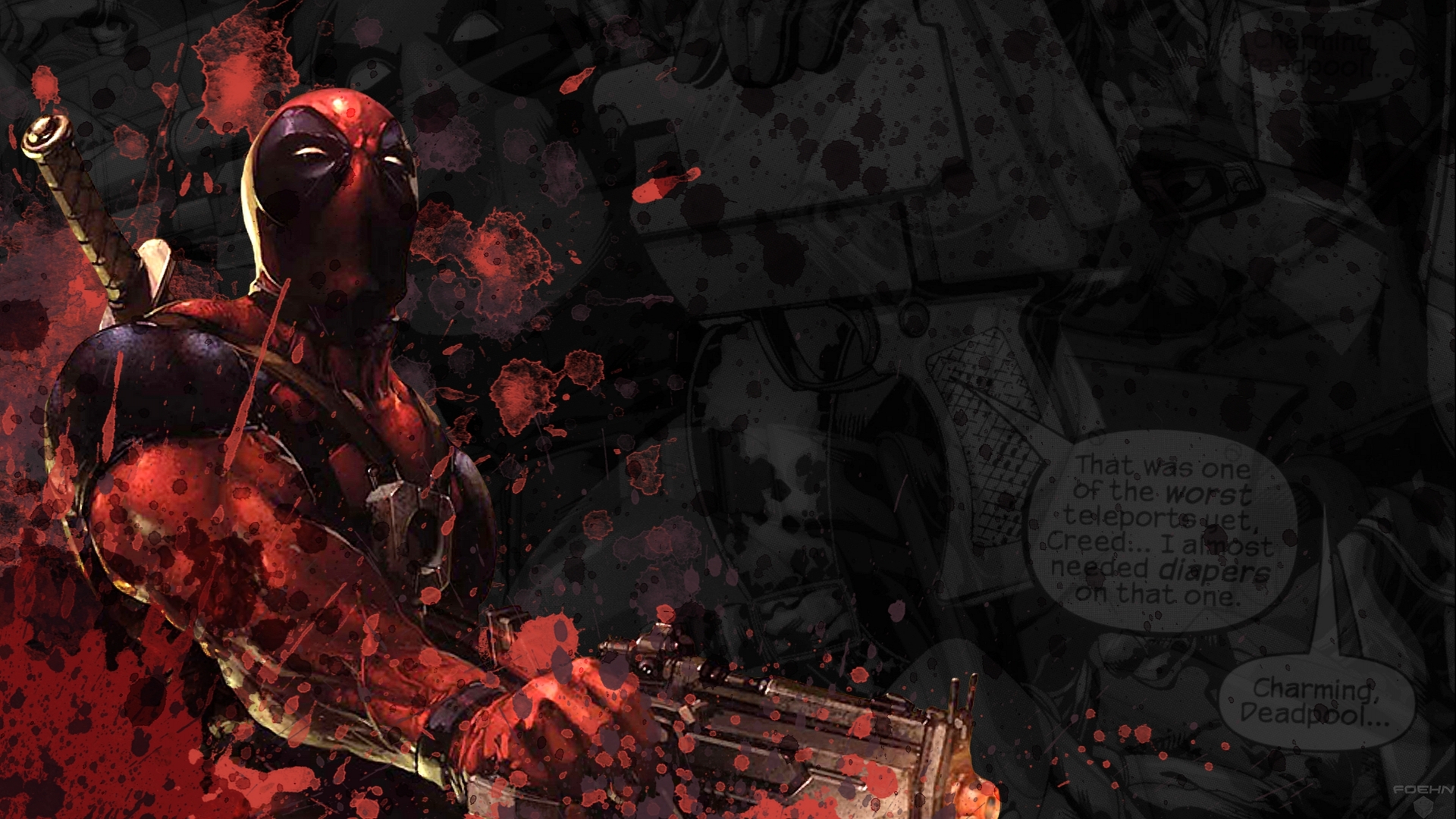 Wade Winston Deadpool  Marvel Comics Wallpaper