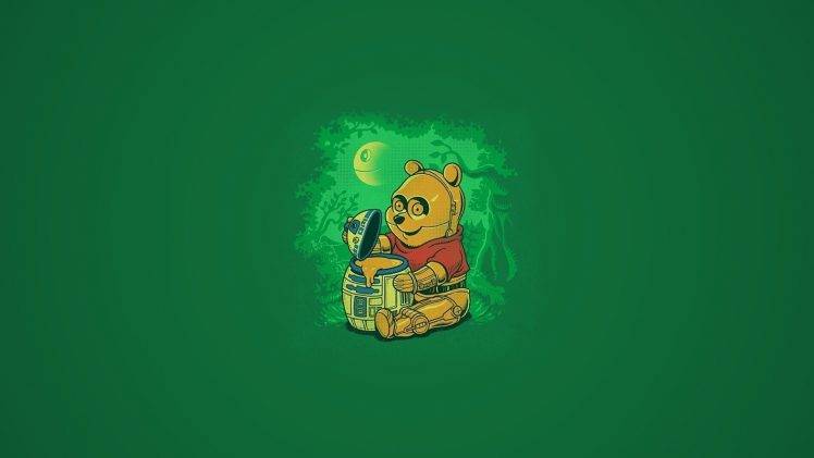 Winnie the Pooh Honey Bear C-3PO R2-D2 HD Wallpaper Desktop Background