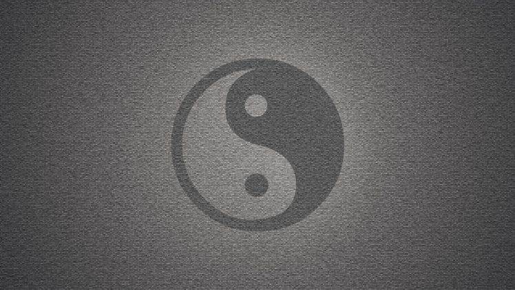Yin Yang Symbol Grayscale HD Wallpaper Desktop Background