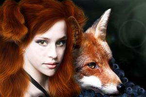 Foxes and Redhead Girl