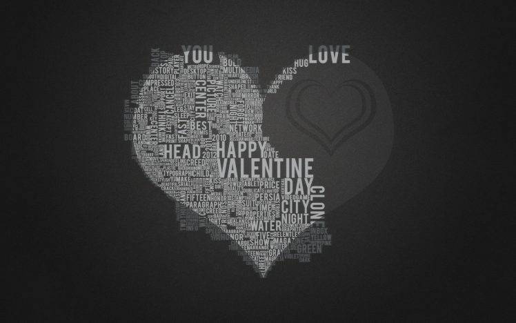 Love Text Hearth Shape HD Wallpaper Desktop Background