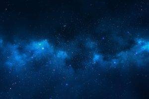 Milky Way Galaxy Blue Nebula Clouds
