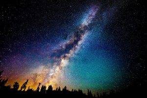 Milky way galaxy on Earth