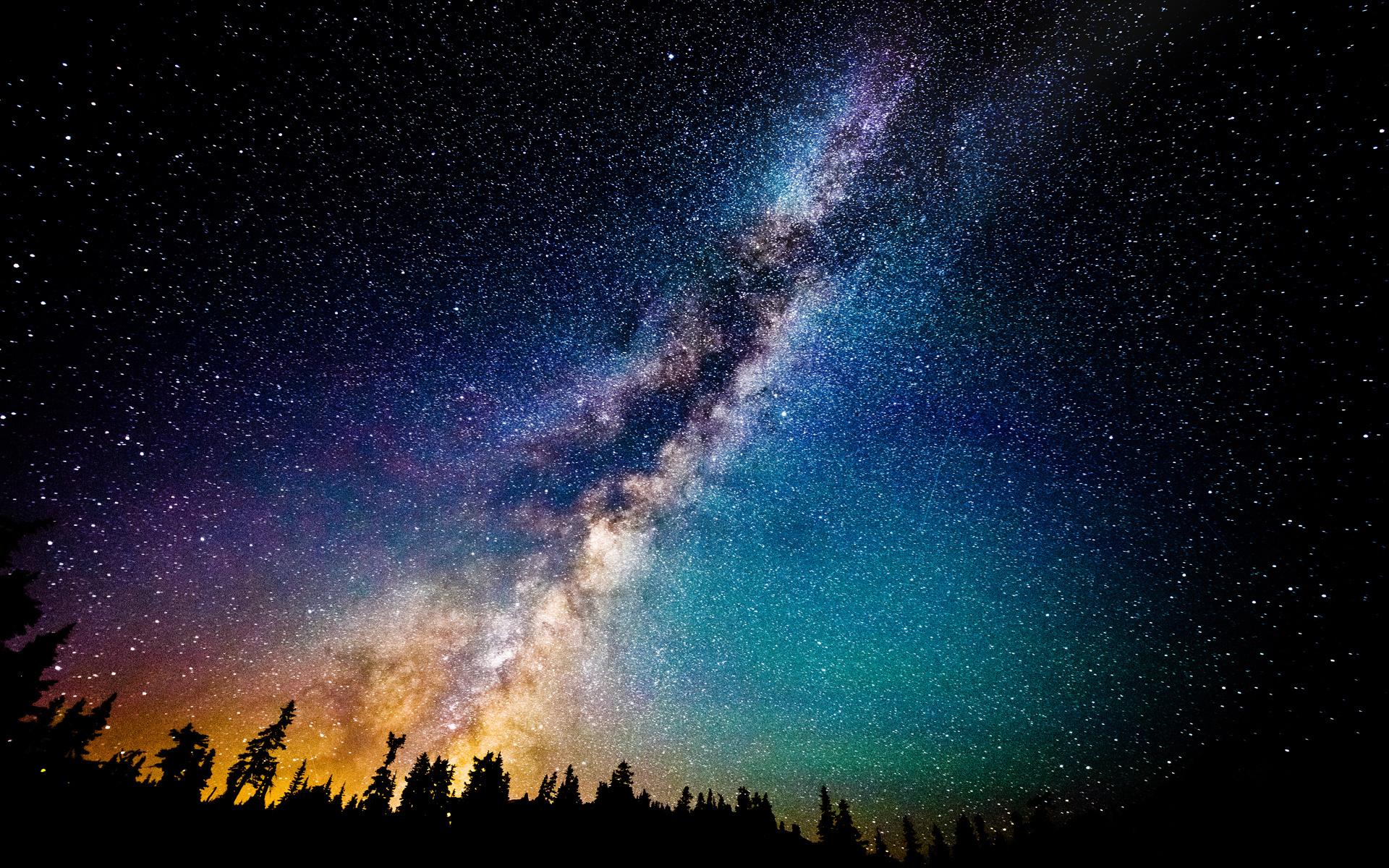 Milky way galaxy on Earth Wallpaper