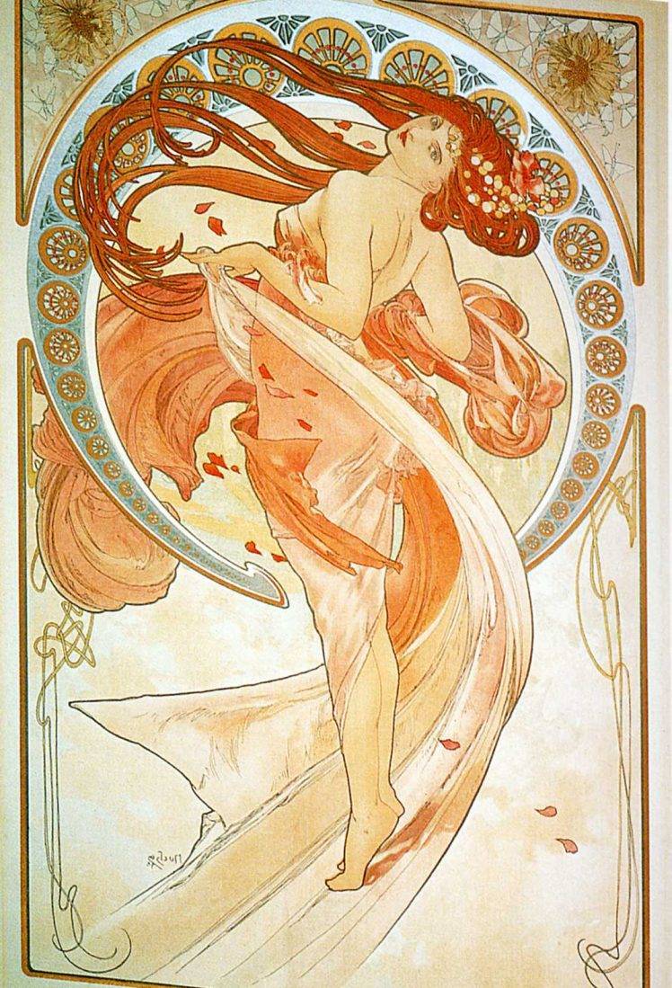 Alphonse Mucha Art Nouveau HD Wallpaper Desktop Background