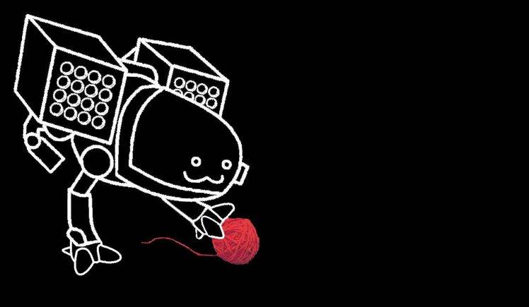 Cat Sketching With Red Ball HD Wallpaper Desktop Background