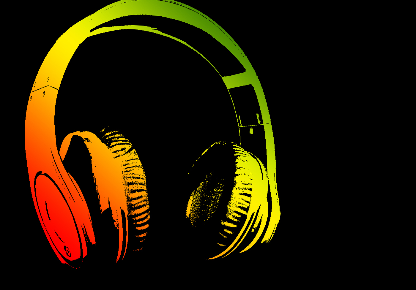 Colorfull Headphones Wallpaper