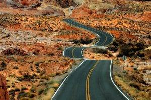 Curved Road At The Desert