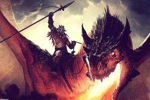 Dragons Fire With Warrior