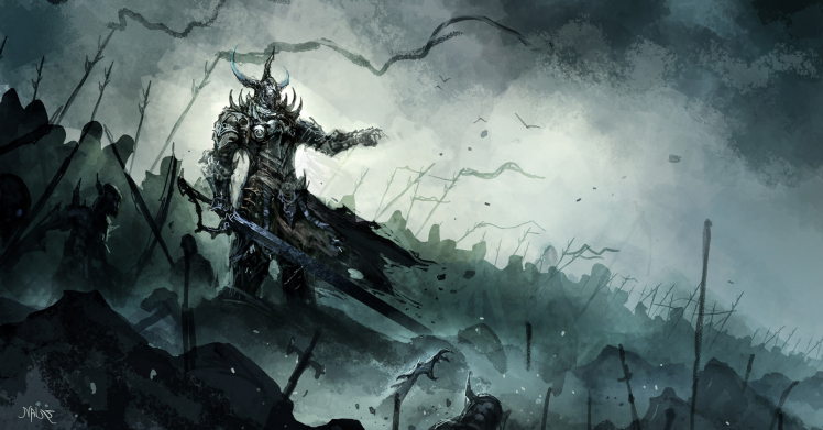 Fantasy Armor Artwork And Swords HD Wallpaper Desktop Background