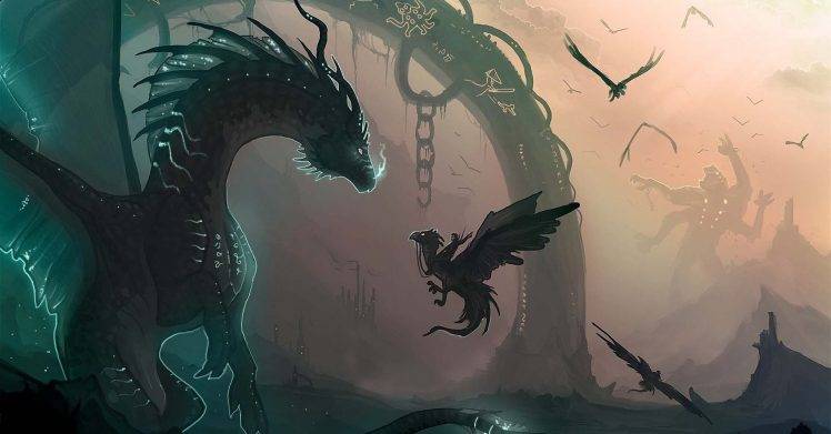 Fantasy Dragon Monsters HD Wallpaper Desktop Background