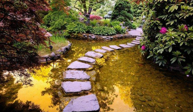 Garden With Stone Road Wallpapers HD / Desktop and Mobile Backgrounds