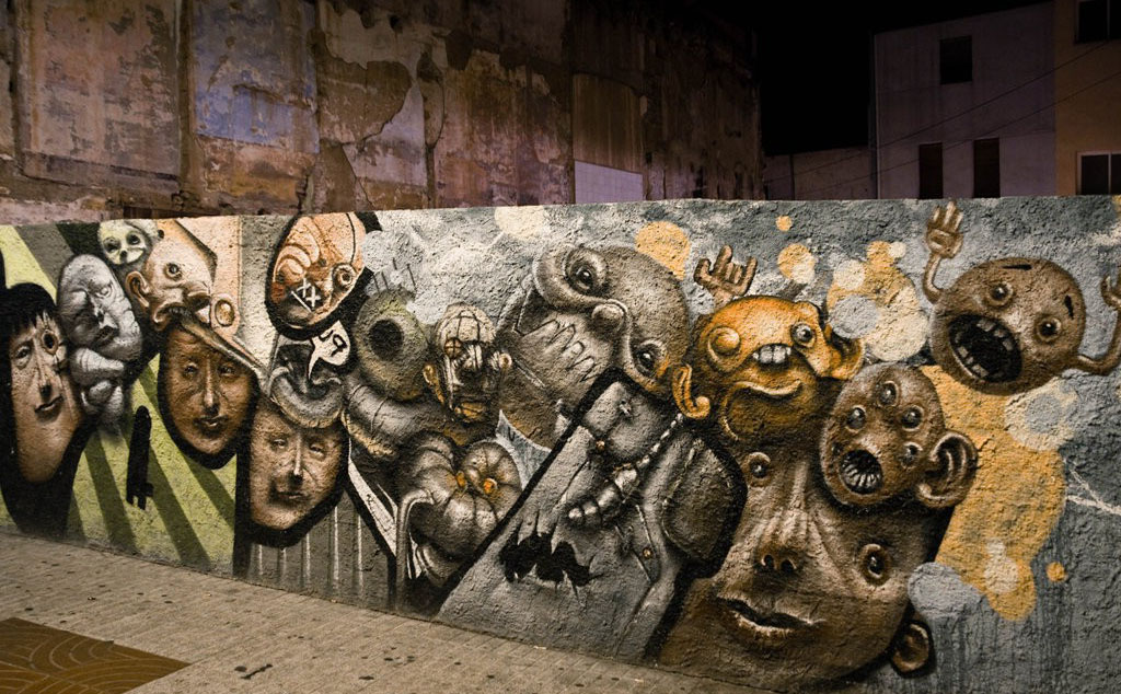 Graffiti Faces Wallpaper