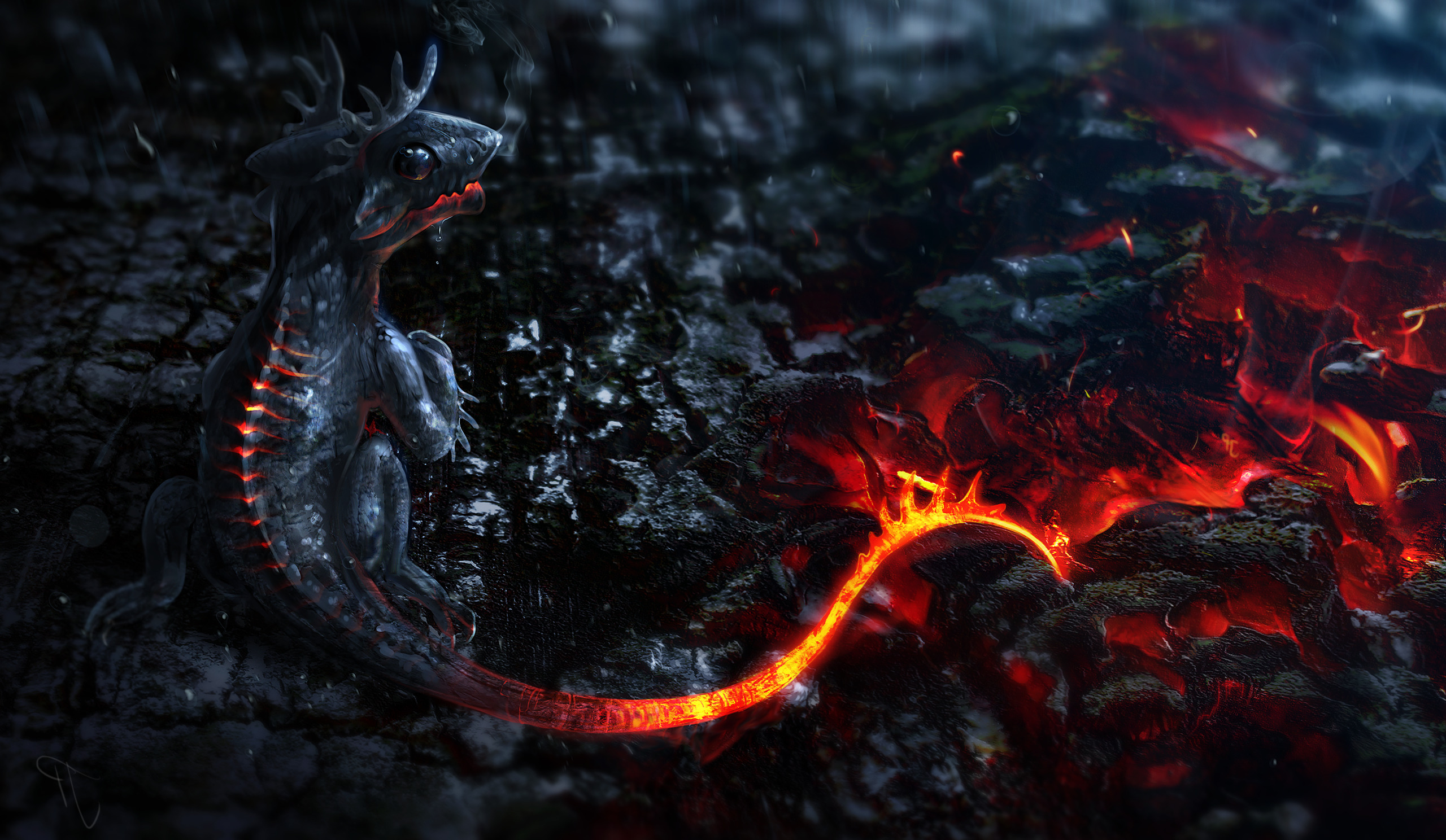 Magma Ashes Small Tails Wallpaper