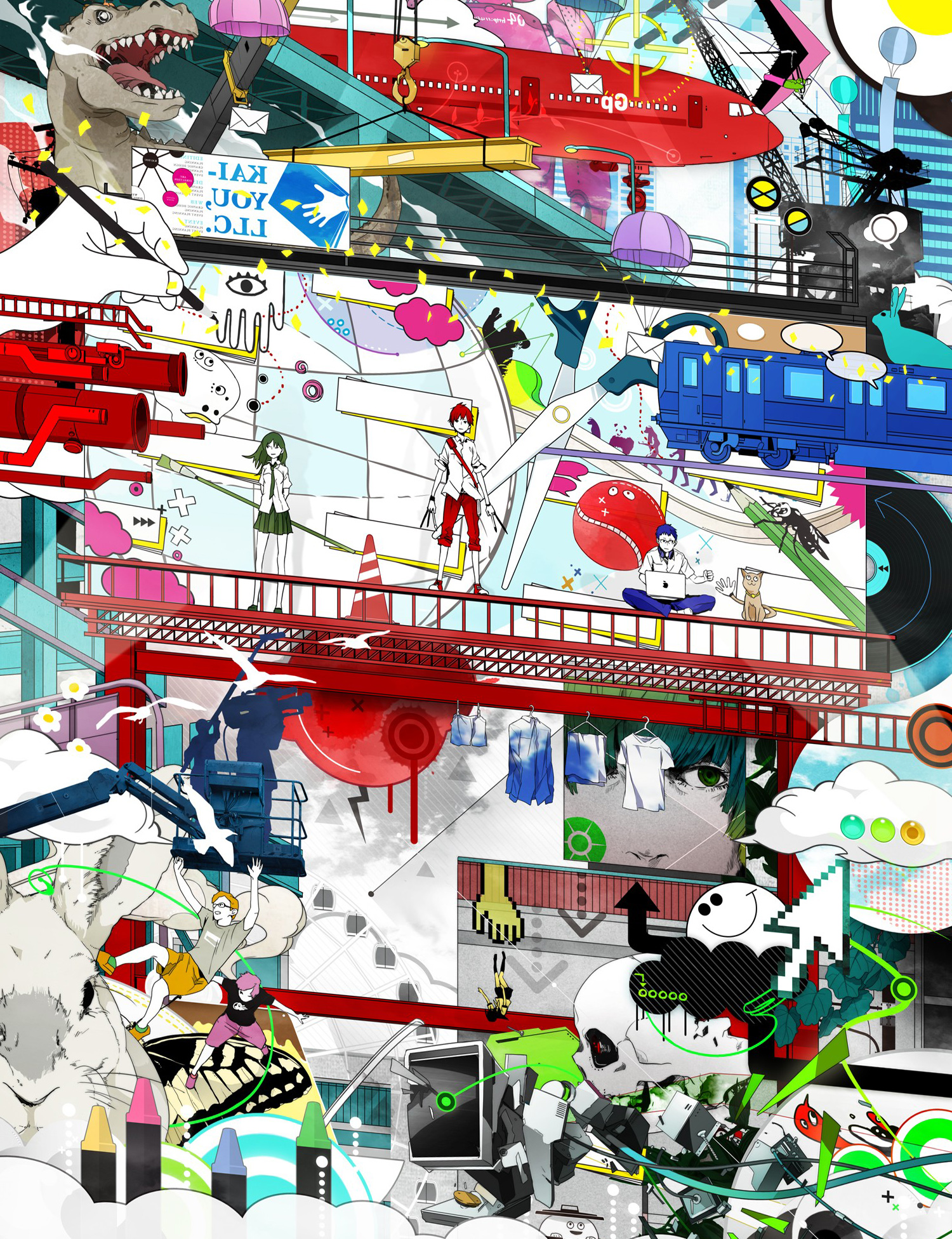 Multicolor Anime Artwork Wallpaper