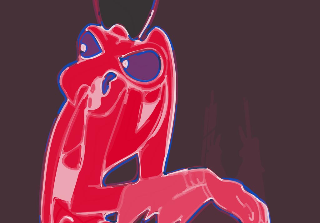 Red Bug Illustration Wallpaper