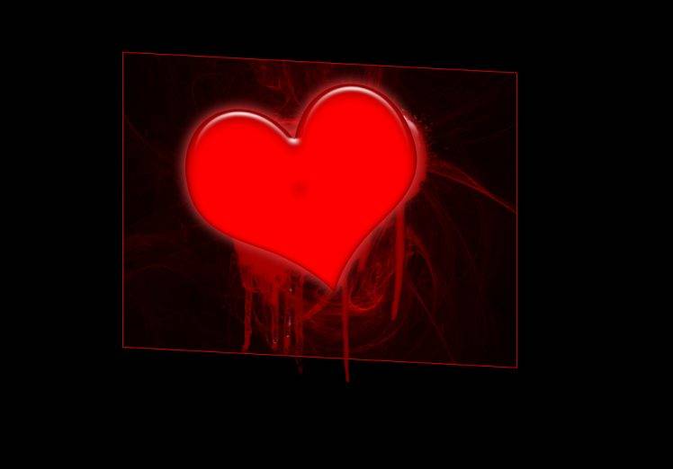Red Heart On The Black Background HD Wallpaper Desktop Background