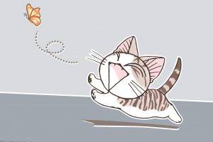 Running Cat Japanese Artwork