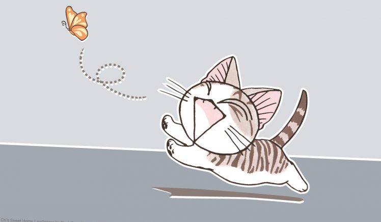 Running Cat Japanese Artwork HD Wallpaper Desktop Background