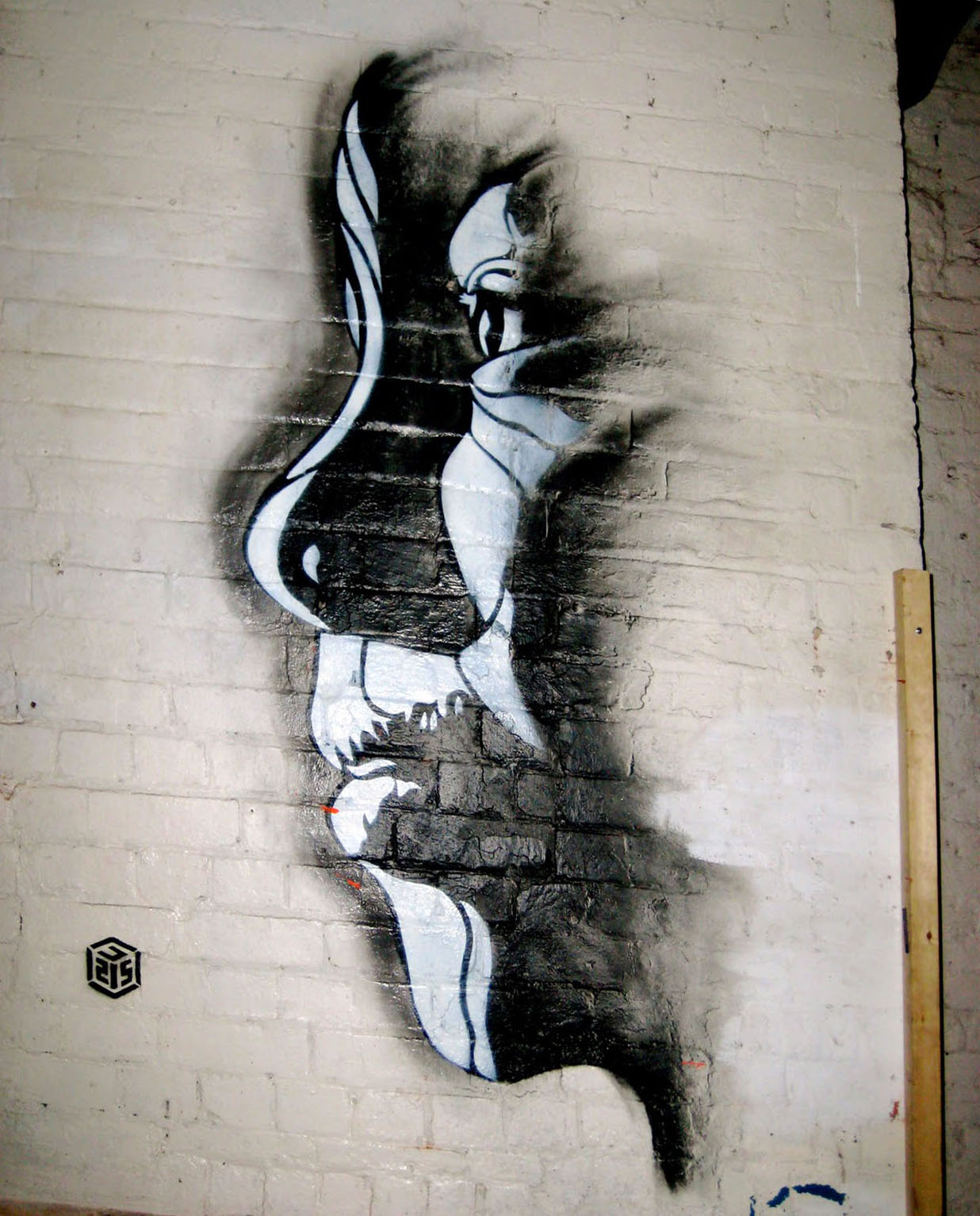 Sad Woman Artwork On The Wall Wallpaper