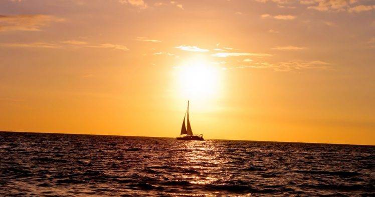 Sailing At The Sunshine HD Wallpaper Desktop Background