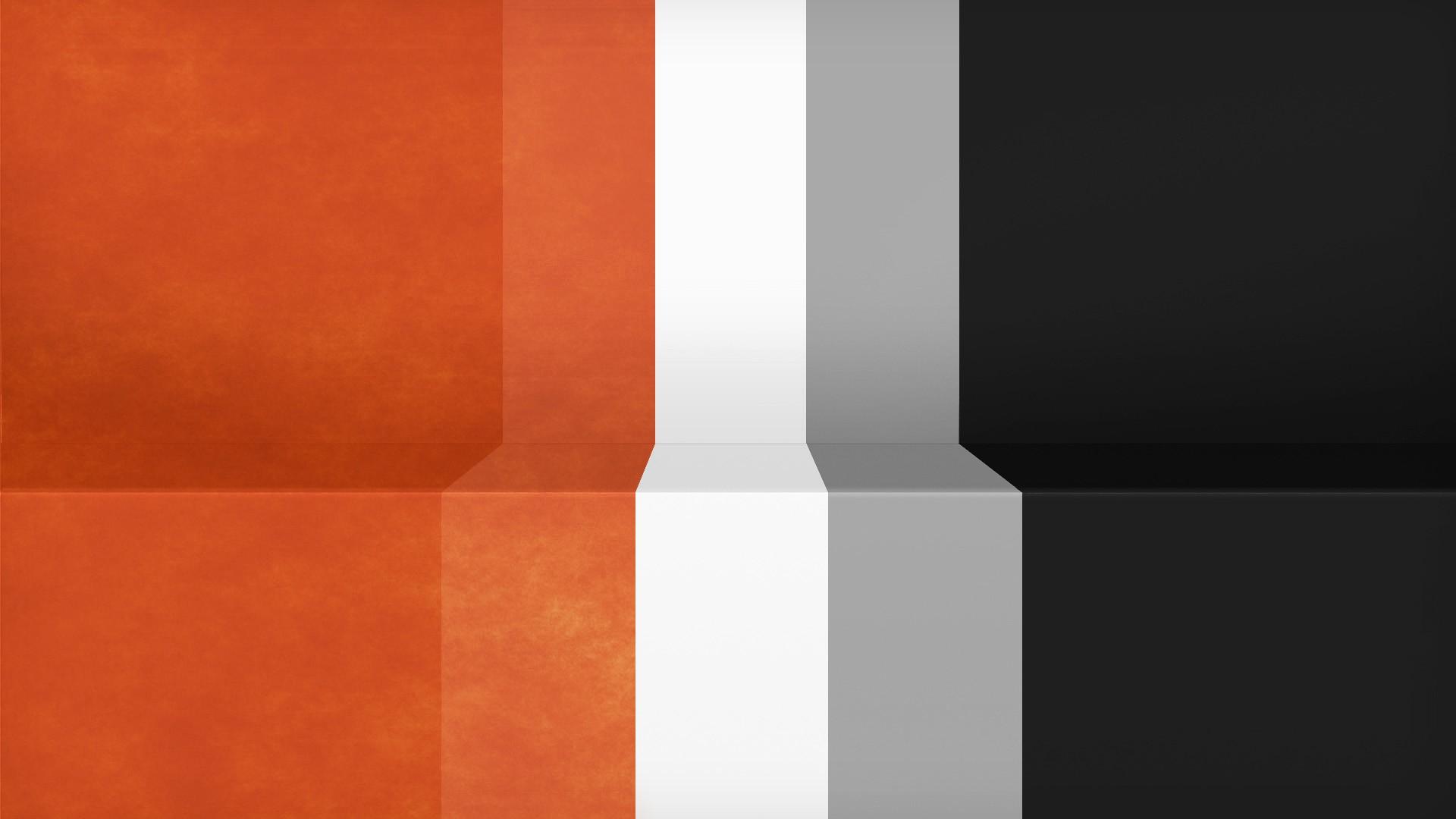 Abstract Black Minimalistic White Orange Gray Textures Lines Racing Lack Simple Stripes Shading with 4 colors Wallpaper