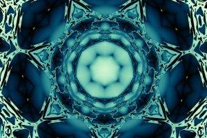 Abstract Digital Art Kaleidoscope Fractal so focused