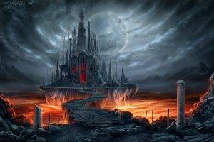 Fantastic World Gothic Castle Moon