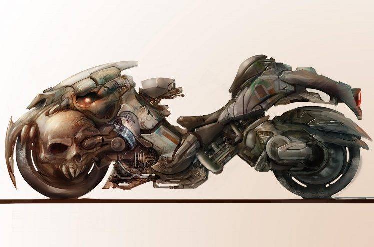 Fantasy Motorcycles Sci-fi 3300×2175 px HD Wallpaper Desktop Background