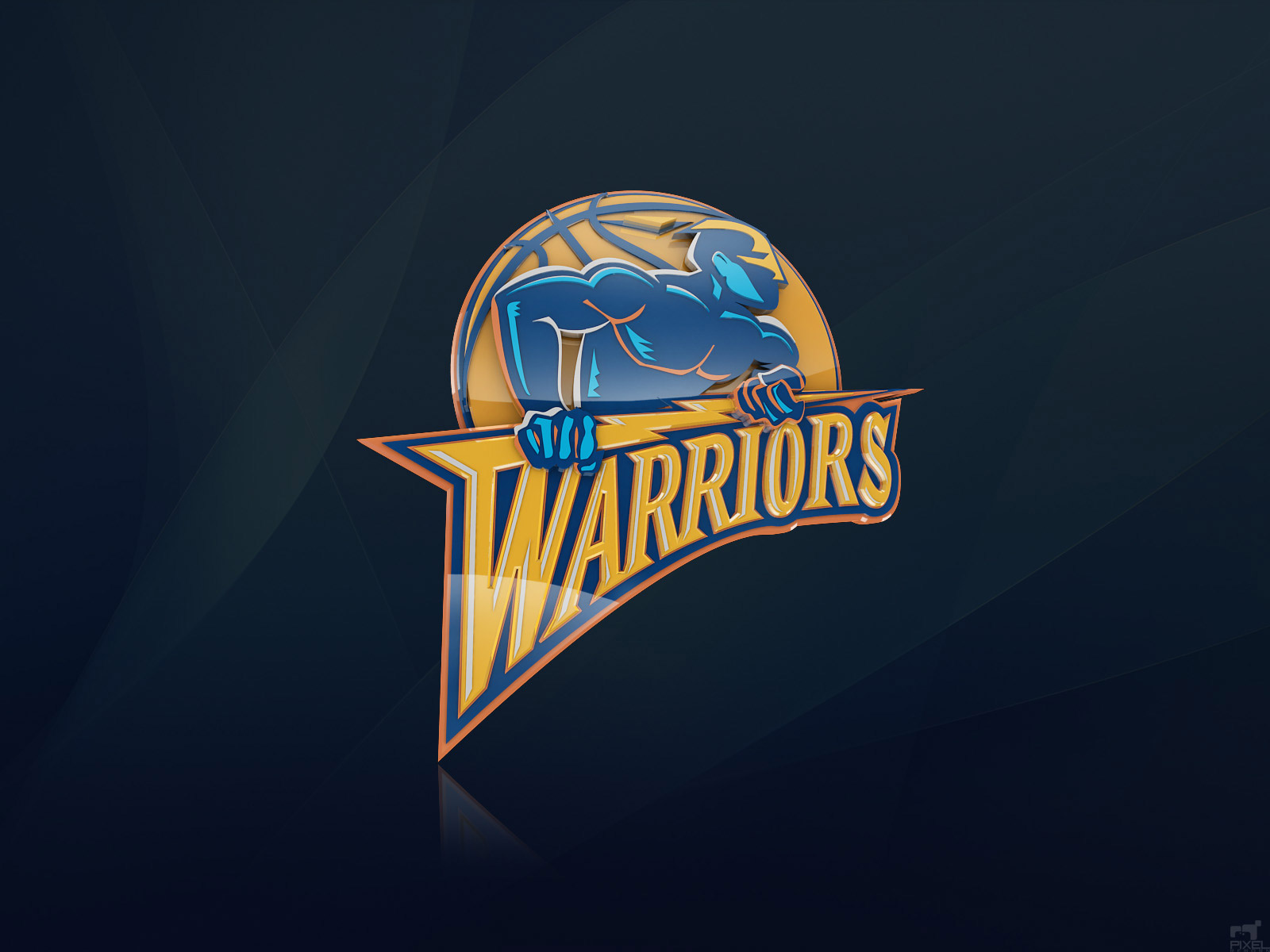 GOLDEN STATE WARRIORS Nba Basketball typical logo Wallpaper