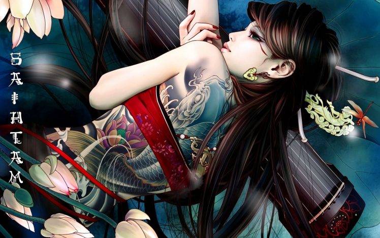 JX Online Asian Oriental babes Females Girls Tattoo Fantasy HD Wallpaper Desktop Background