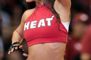 Miami Heat Cheerleader Basketball Nba red uniform wallpaper
