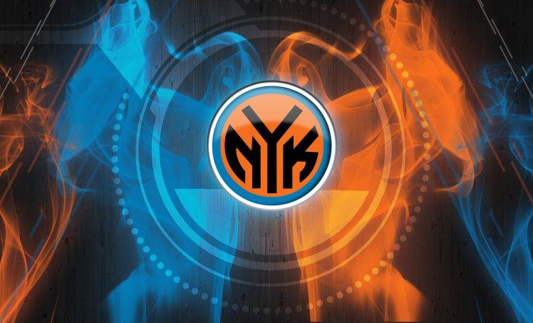NEW YORK KNICKS Basketball Nba  G4 mix abstract colors HD Wallpaper Desktop Background