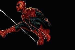 Spider-Man Marvel Black Drawing Spiderman Spider over black background